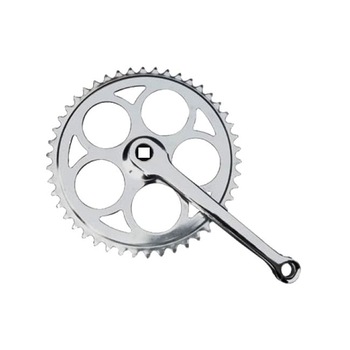 Angrenaj pedalier, 1 foaie, patrat, 46T, argintiu Angrenaj pedalier, 1 foaie, patrat, 46T, argintiu