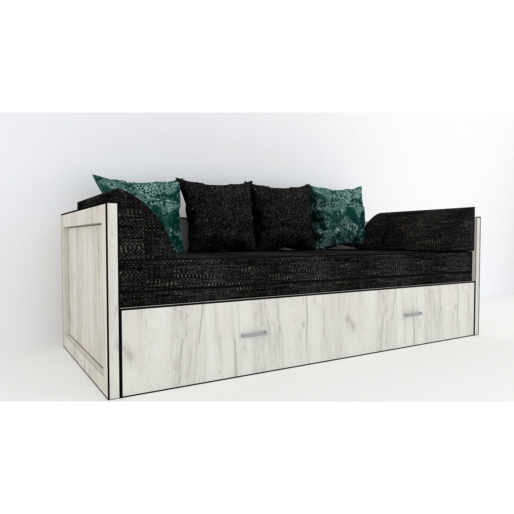 Canapea extensibila Genarom Costin Gen 121 / Decor K001, 203 x 61 x 79.5 cm