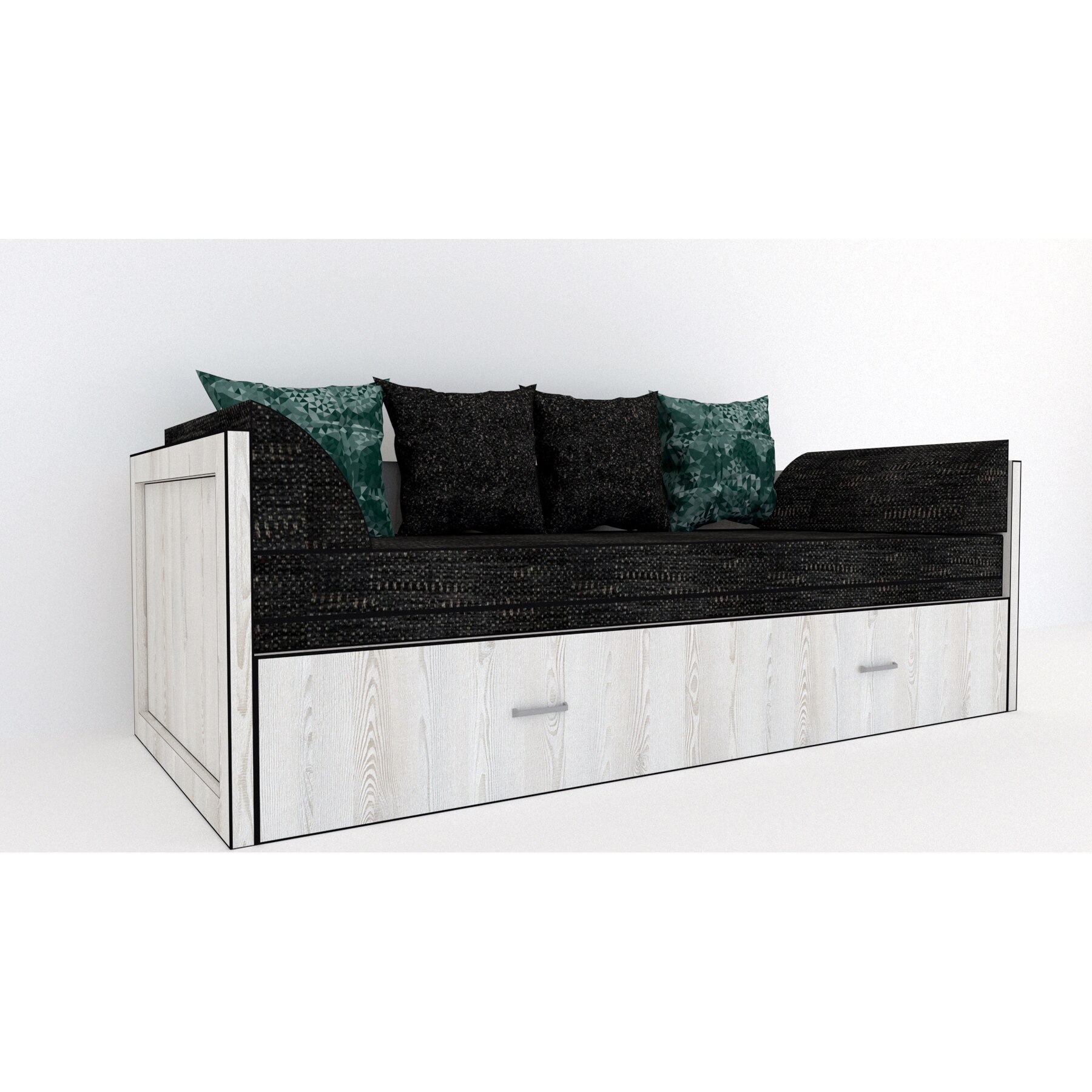 Canapea extensibila Genarom Costin Gen 121 / Decor K010, 203 x 61 x 79.5 cm