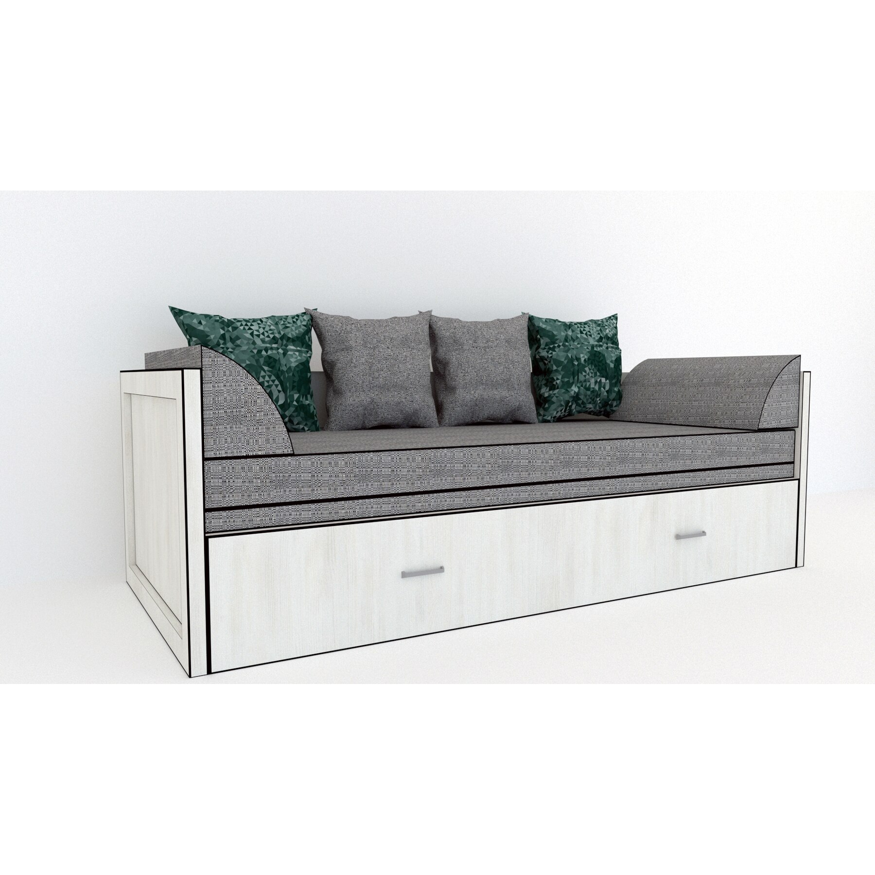 Canapea extensibila Genarom Costin Gen 20 / Decor 8508, 203 x 61 x 79.5 cm