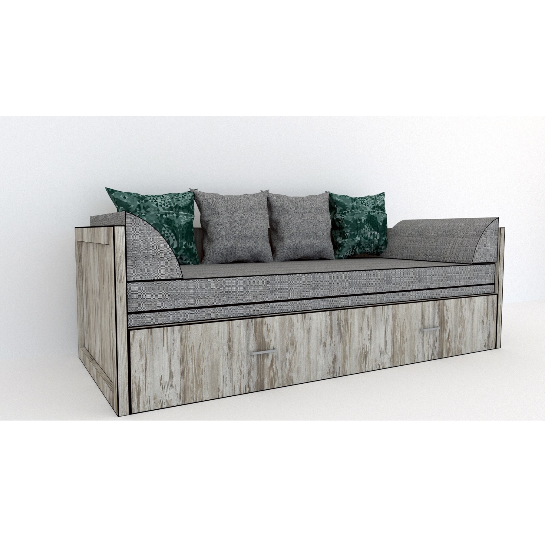 Canapea extensibila Genarom Costin Gen 20 / Decor K084, 203 x 61 x 79.5 cm