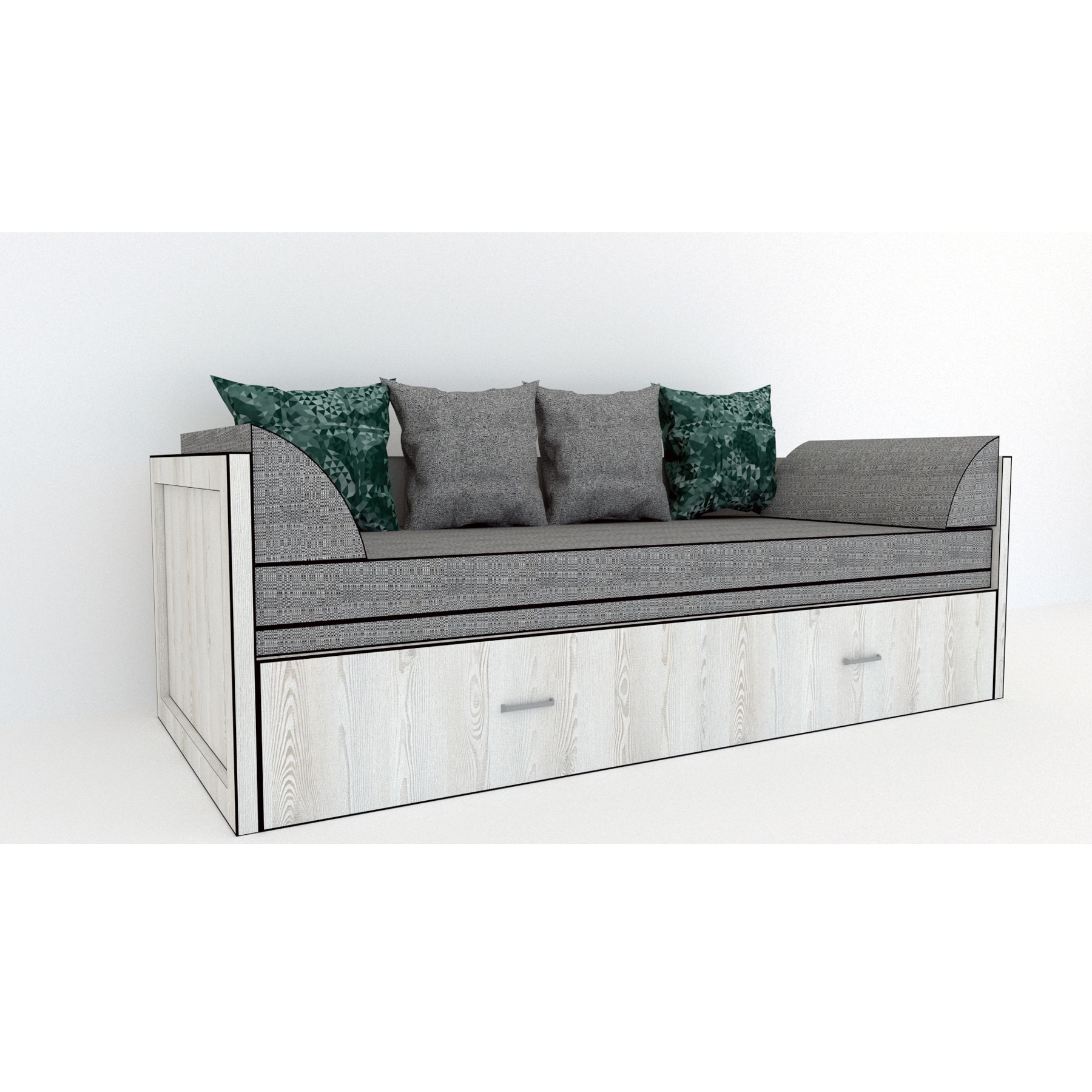 Canapea extensibila Genarom Costin Gen 20 / Decor K010, 203 x 61 x 79.5 cm