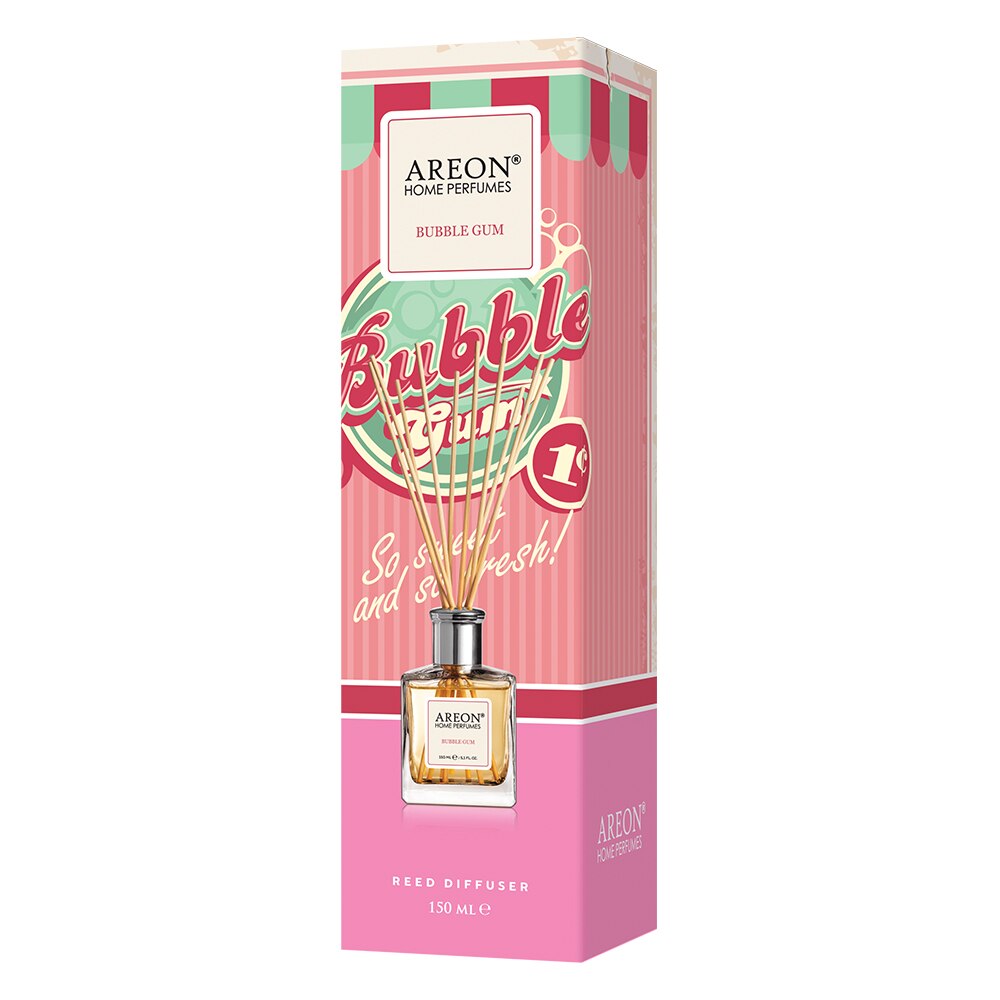 Odorizant cu betisoare Areon Home Perfume 150 ml Bubble Gum