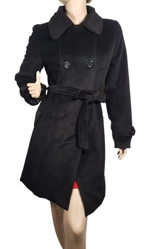 Pardesiu dama, lungime medie, negru Pardesiu dama, lungime medie, negru