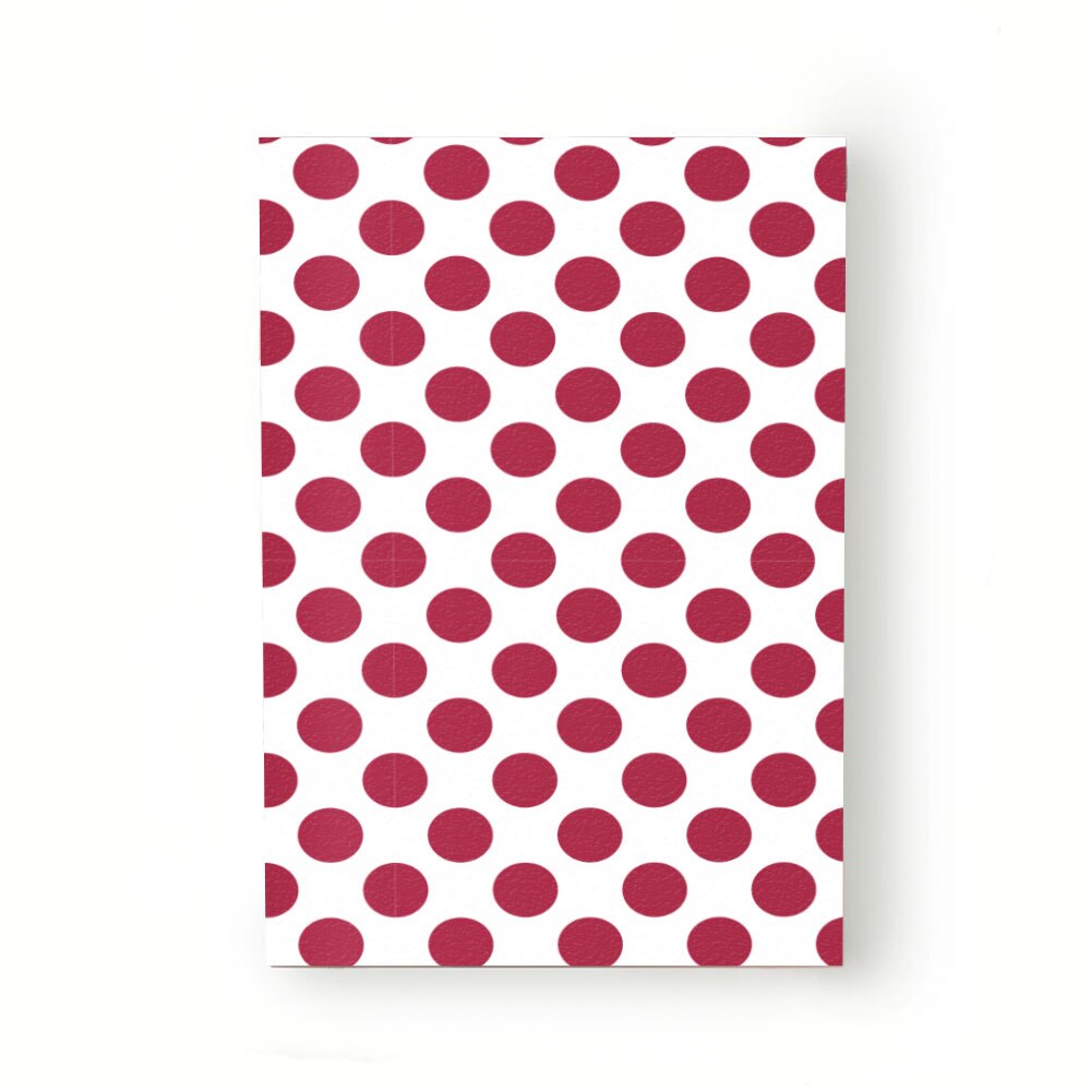 Caiet tip Agenda Heartwork cu muchie cusuta, Puncte polka rosii, Latime 140 mm x Inaltime 200 mm