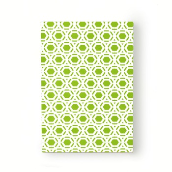 Caiet tip Agenda Heartwork cu muchie cusuta, Model geometric hexagon verde deschis, Latime 140 mm x Inaltime 200 mm Caiet tip Agenda Heartwork cu muchie cusuta, Model geometric hexagon verde deschis, Latime 140 mm x Inaltime 200 mm