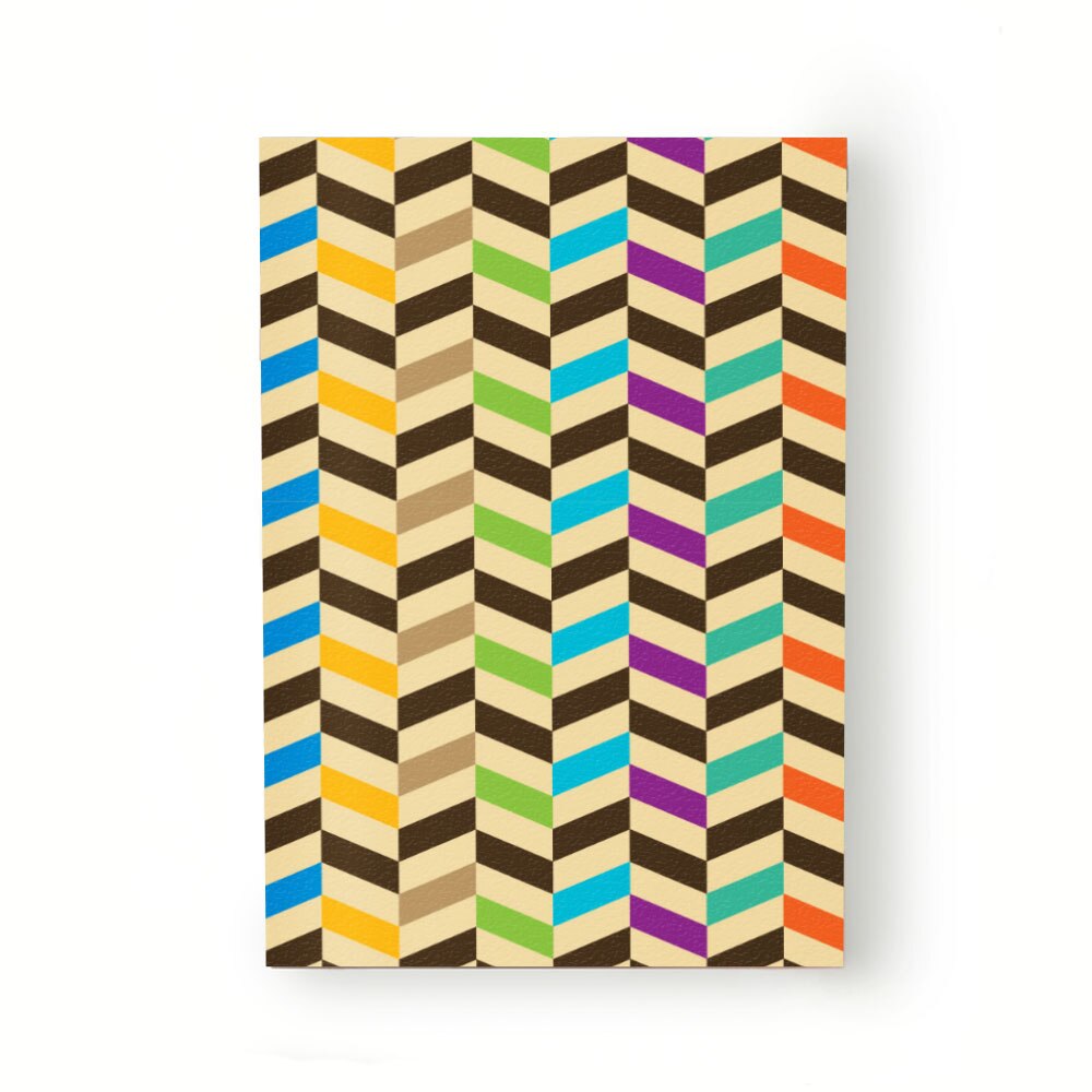 Caiet tip Agenda Heartwork cu muchie cusuta, Linii alternative galben, Latime 140 mm x Inaltime 200 mm