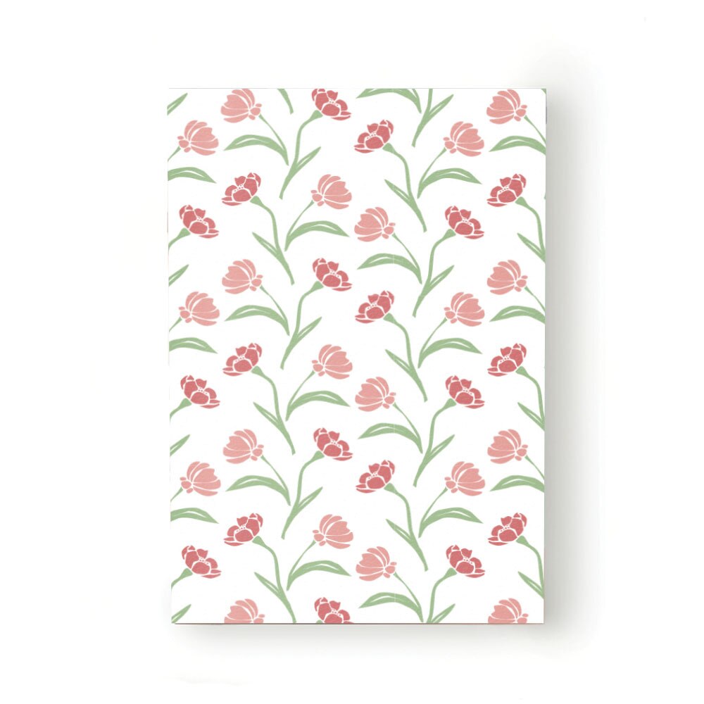 Caiet tip Agenda Heartwork cu muchie cusuta, Flori delicate rosii, Latime 140 mm x Inaltime 200 mm