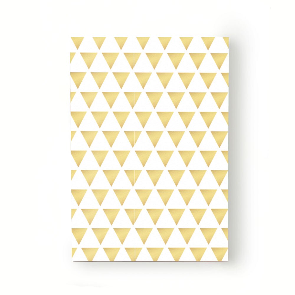 Caiet tip Agenda Heartwork cu muchie cusuta, Triunghiuri aurii, Latime 140 mm x Inaltime 200 mm