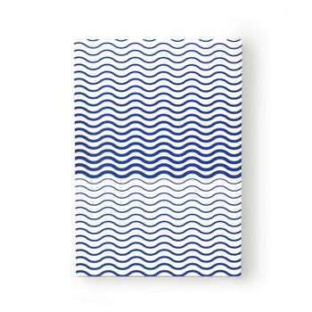 Caiet tip Agenda Heartwork cu muchie cusuta, Geometric valuri albastre, Latime 140 mm x Inaltime 200 mm Caiet tip Agenda Heartwork cu muchie cusuta, Geometric valuri albastre, Latime 140 mm x Inaltime 200 mm