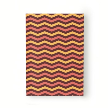 Caiet tip Agenda Heartwork cu muchie cusuta, Zig-zag culori calde, Latime 140 mm x Inaltime 200 mm Caiet tip Agenda Heartwork cu muchie cusuta, Zig-zag culori calde, Latime 140 mm x Inaltime 200 mm