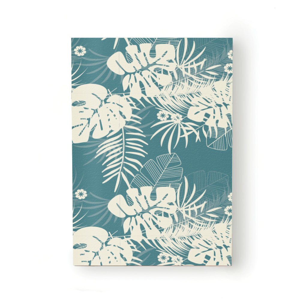 Caiet tip Agenda Heartwork cu muchie cusuta, Frunze tropicale verde inchis, Latime 140 mm x Inaltime 200 mm