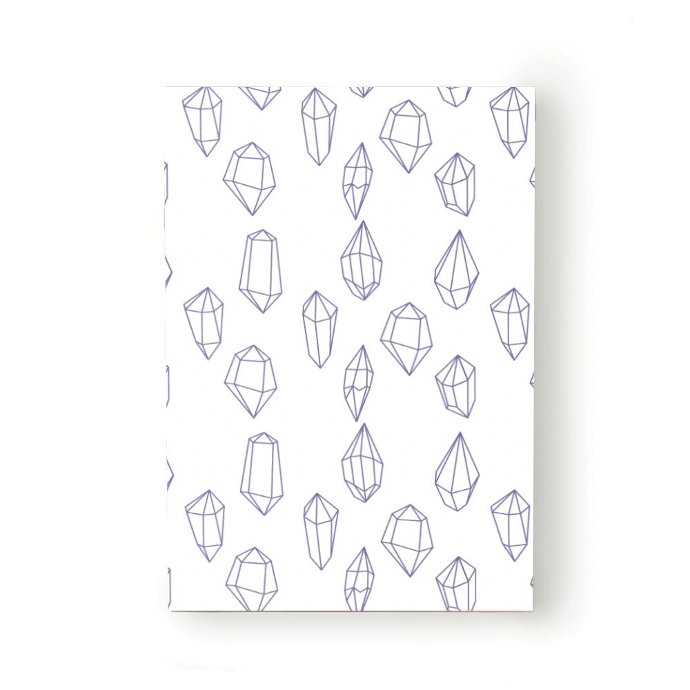 Caiet tip Agenda Heartwork cu muchie cusuta, Cristale mov, Latime 140 mm x Inaltime 200 mm