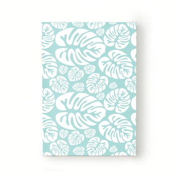Caiet tip Agenda Heartwork cu muchie cusuta, Frunze tropicale albe, Latime 140 mm x Inaltime 200 mm Caiet tip Agenda Heartwork cu muchie cusuta, Frunze tropicale albe, Latime 140 mm x Inaltime 200 mm