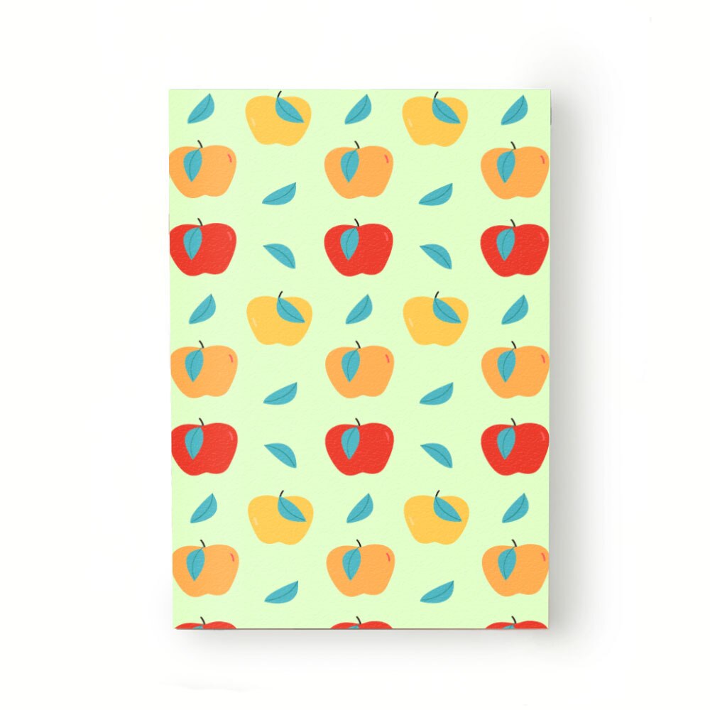 Caiet tip Agenda Heartwork cu muchie cusuta, Mere si frunze verzi, Latime 140 mm x Inaltime 200 mm