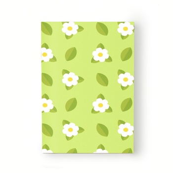 Caiet tip Agenda Heartwork cu muchie cusuta, Floricele albe, Latime 140 mm x Inaltime 200 mm Caiet tip Agenda Heartwork cu muchie cusuta, Floricele albe, Latime 140 mm x Inaltime 200 mm