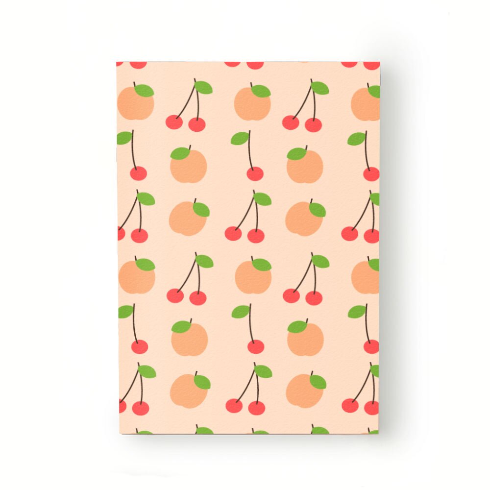 Caiet tip Agenda Heartwork cu muchie cusuta, Cirese si caise, Latime 140 mm x Inaltime 200 mm