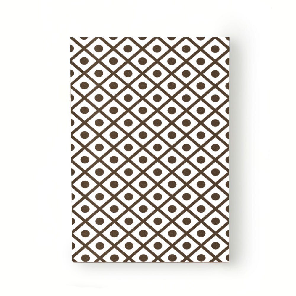 Caiet tip Agenda Heartwork cu muchie cusuta, Geometric puncte maro, Latime 140 mm x Inaltime 200 mm