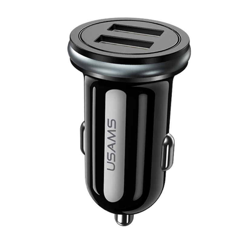 Incarcator Auto USAMS C4 Dual USB Mini 2.4A - US-CC050 - Black