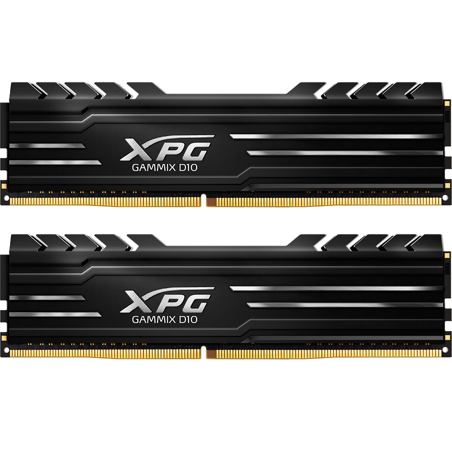Memorie ADATA XPG Gammix D10 Black, 16GB DDR4, 3200MHz CL16, Dual Channel Kit