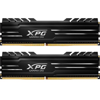 Memorie ADATA XPG Gammix D10 Black, 16GB DDR4, 3200MHz CL16, Dual Channel Kit Memorie ADATA XPG Gammix D10 Black, 16GB DDR4, 3200MHz CL16, Dual Channel Kit