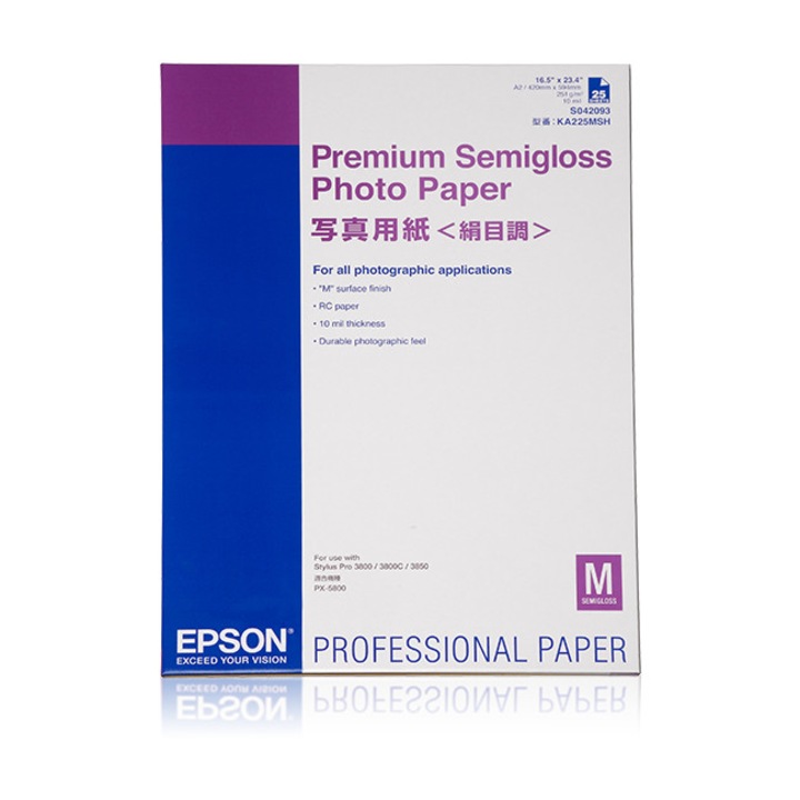 PHOTO PAPER EPSON Semigloss A2 250g/m2, 25 lap/ csomag