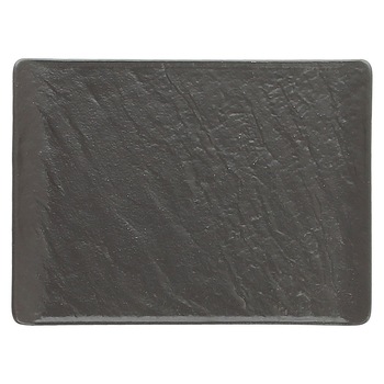 Platou dreptunghiular 20*15 cm, din portelan negru, Horecapiv, colectia Vulcania Black Platou dreptunghiular 20*15 cm, din portelan negru, Horecapiv, colectia Vulcania Black