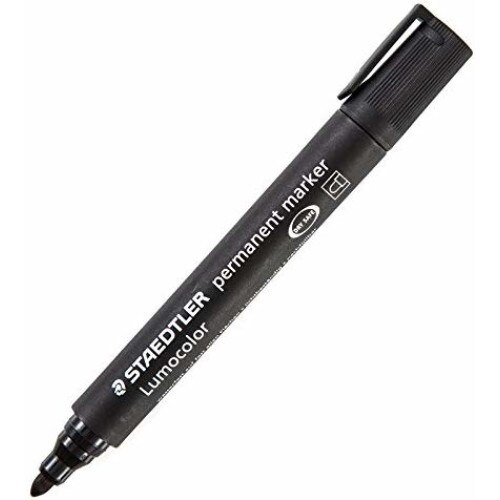 Marker permanent STAEDTLER Lumocolor NEGRU, SET 10 buc