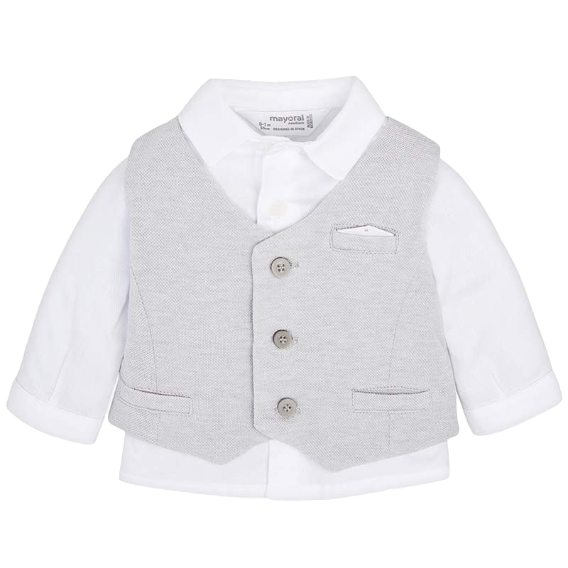 Camasa, Mayoral, baieti, gri 18 luni