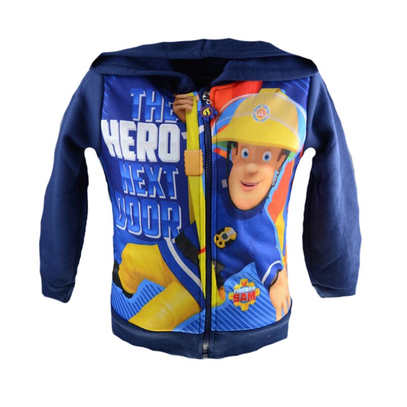 Hanorac cu maneca lunga pentru baieti Setino Pompierul Sam 991-187-1, Albastru
