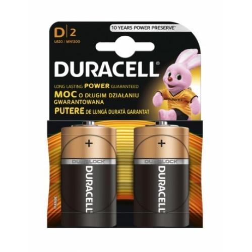 Baterii Duracell R20 Basic D2 alcaline 1.5V 2buc