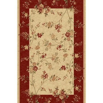 Covor Modern, Lotos 551, Crem / Rosu, 200x400 cm, 1800 gr/mp Covor Modern, Lotos 551, Crem / Rosu, 200x400 cm, 1800 gr/mp