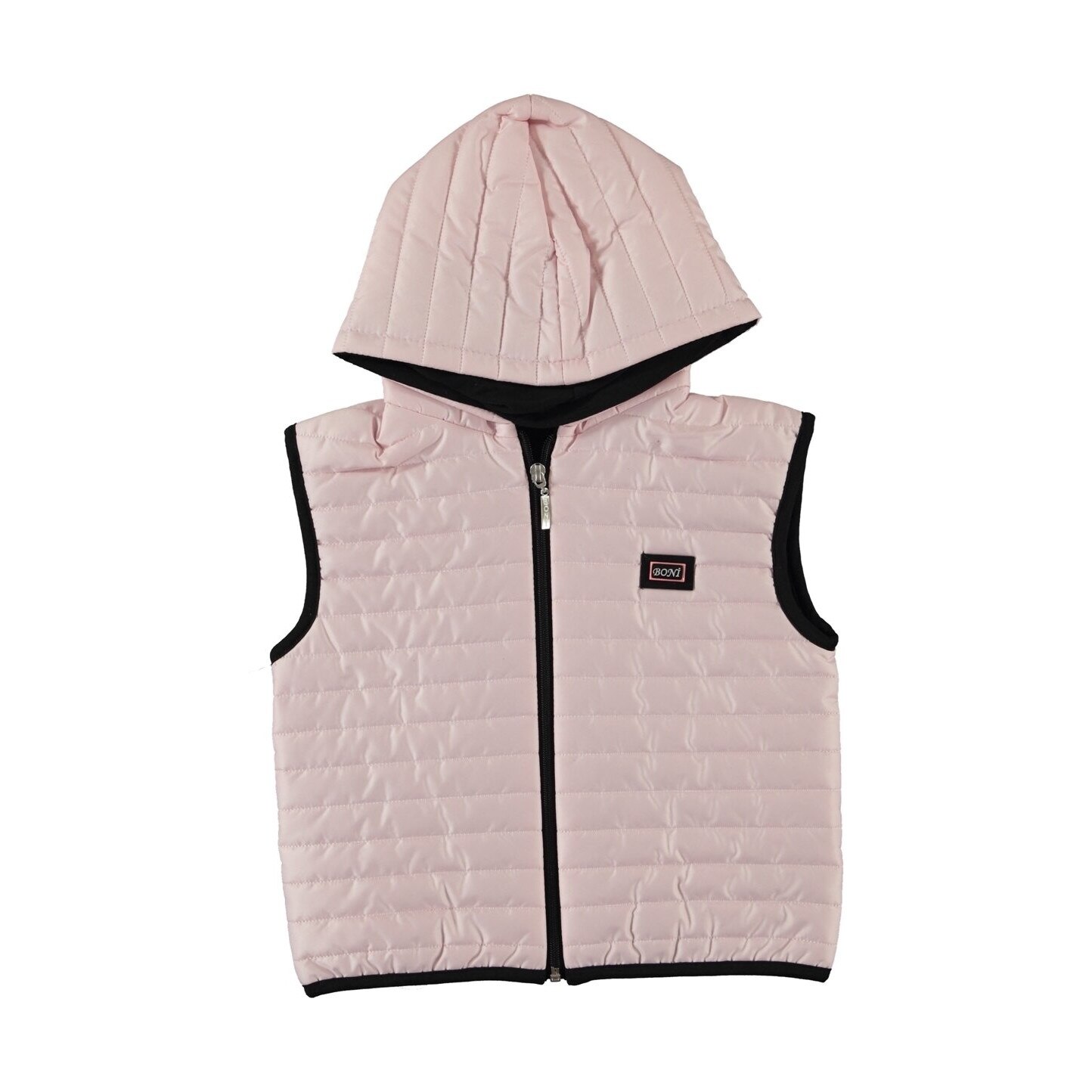 Vesta fete cu gluga, Boni, roz deschis