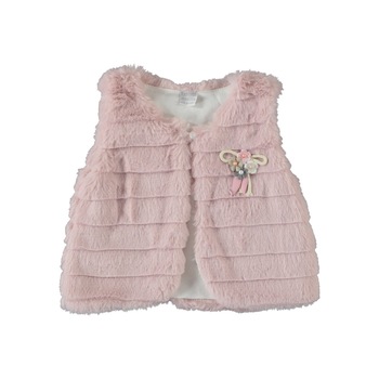 Vesta fete, roz cu floricele Vesta fete, roz cu floricele