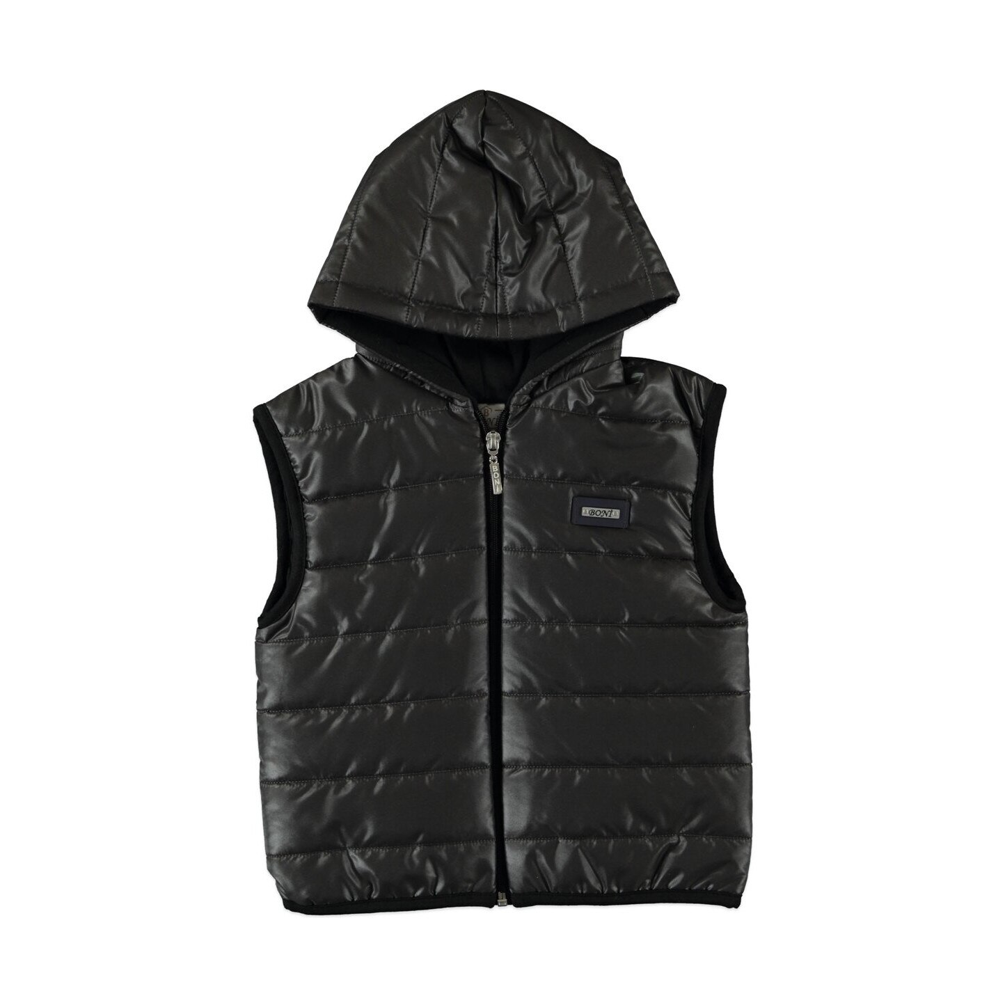 Vesta cu gluga, gri inchis