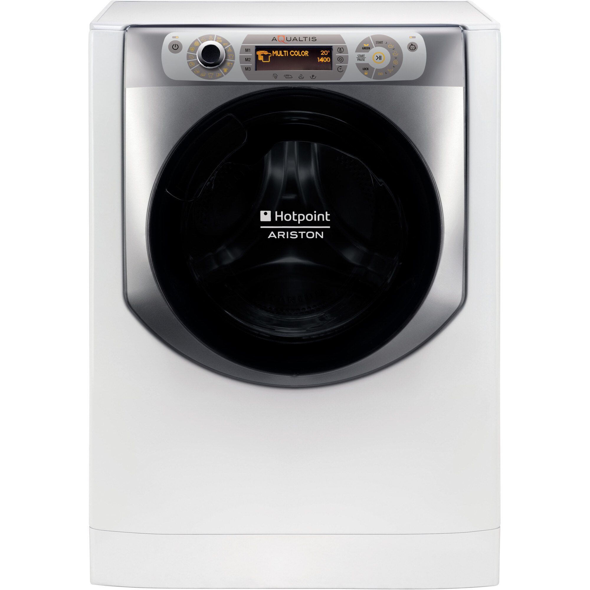 Masina de spalat rufe Hotpoint AQ104D497SDEUBN, 10 kg, 1400 rpm, Clasa B, Steam Refresh, Steam Hygiene, Motor Inverter, Display LCD, Alb