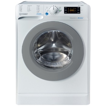 Masina de spalat rufe Indesit BWE91484XWSEUN, 9kg, 1400 rpm, Clasa C, Push&Go, Motor Inverter, Display Digital, Alb Masina de spalat rufe Indesit BWE91484XWSEUN, 9kg, 1400 rpm, Clasa C, Push&Go, Motor Inverter, Display Digital, Alb