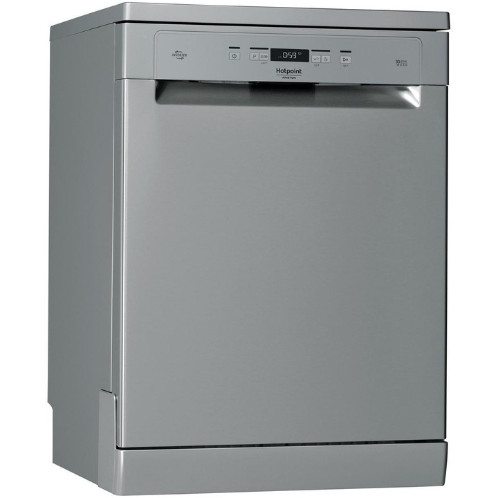 Съдомиялна Hotpoint HFC3C41CWX, 14 комплекта, 9 програми, Zone Wash 3D, Система ActivEco, Инверторен мотор, Flexi Load, Aquastop,Клас C, 60 см, Inox