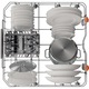 Съдомиялна Hotpoint HFC3C41CWX, 14 комплекта, 9 програми, Zone Wash 3D, Система ActivEco, Инверторен мотор, Flexi Load, Aquastop,Клас C, 60 см, Inox