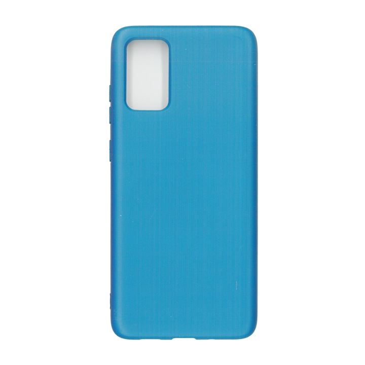 Husa Liquid din silicon mat pentru Samsung Galaxy S20 Plus, albastru
