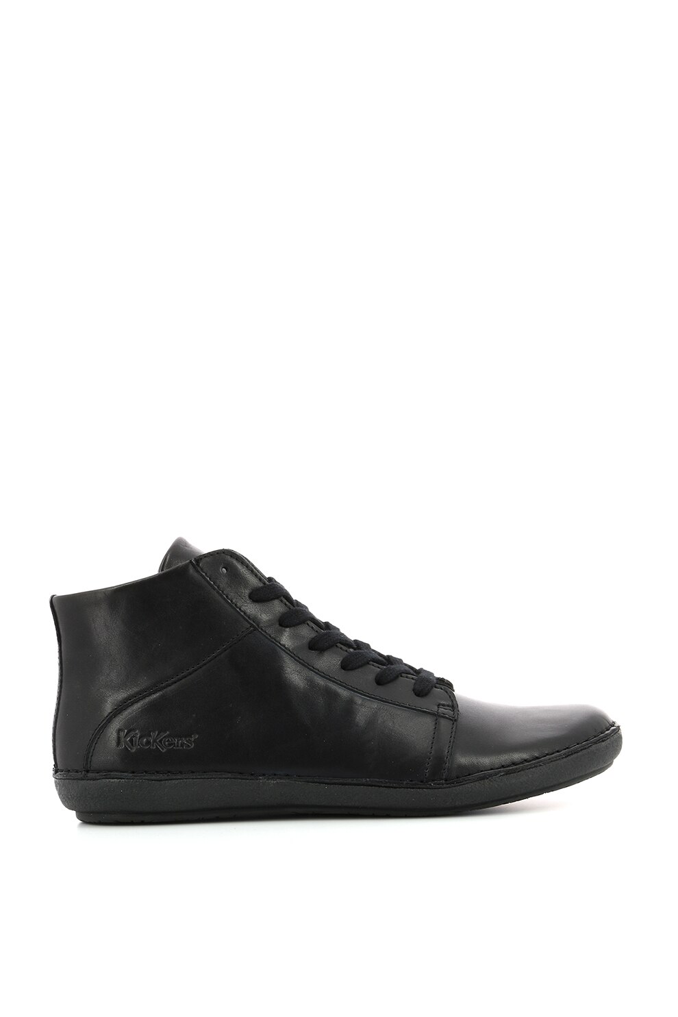 Kickers, Ghete din piele cu logo stantat, Negru, 36