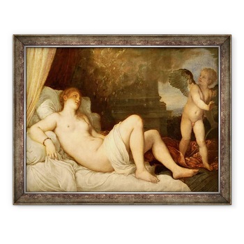 Tablou inramat - Titian - Danae, 60 x 80 cm Tablou inramat - Titian - Danae, 60 x 80 cm