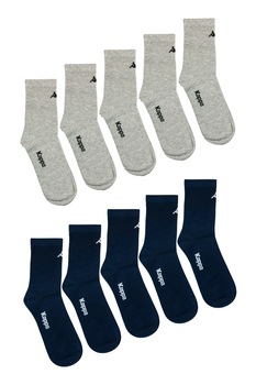 Set Kappa 10 perechi de sosete medii, barbati, Gri / Bleumarin Set Kappa 10 perechi de sosete medii, barbati, Gri / Bleumarin