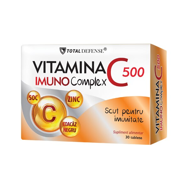 Supliment Alimentar Vitamina C Imunocomplex 500Mg, 30 Tablete