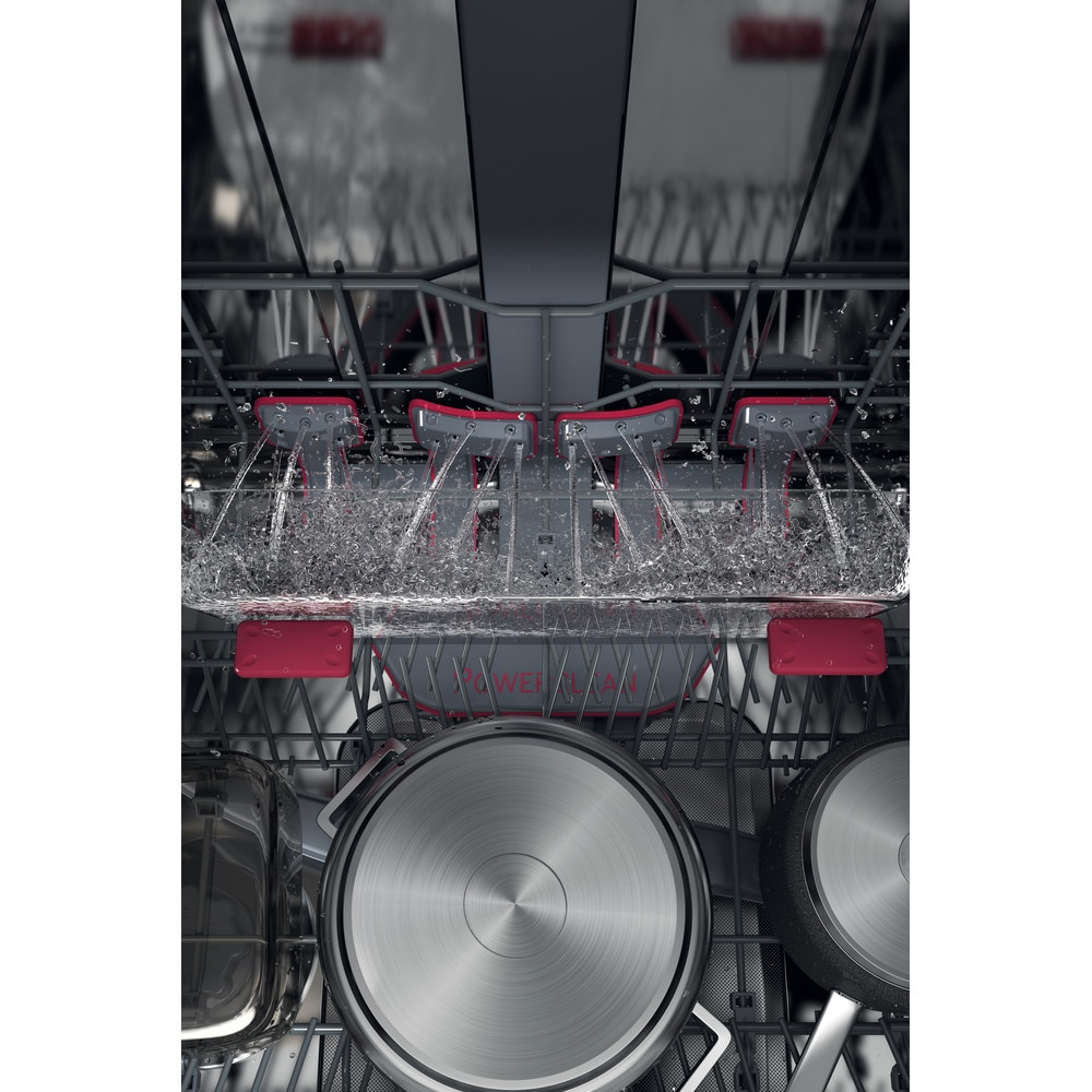 Mașină de spălat vase incorporabilă Whirlpool WBO 3T133 PF X, 14 seturi, 10 programe, Program senzor 6th Sense, Consum de apă 9.5L, Clasă energetică D, inox