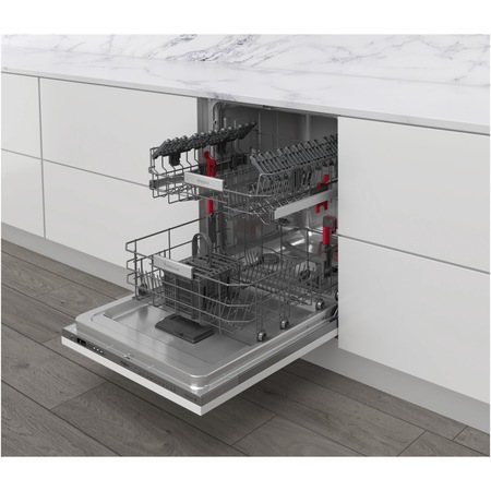 Masina de spalat vase incorporabila Whirlpool WCIO 3T341 PE, 14 seturi, 10 programe, Clasa C, Tehnologie al 6-lea Simt, AquaStop, 60 cm