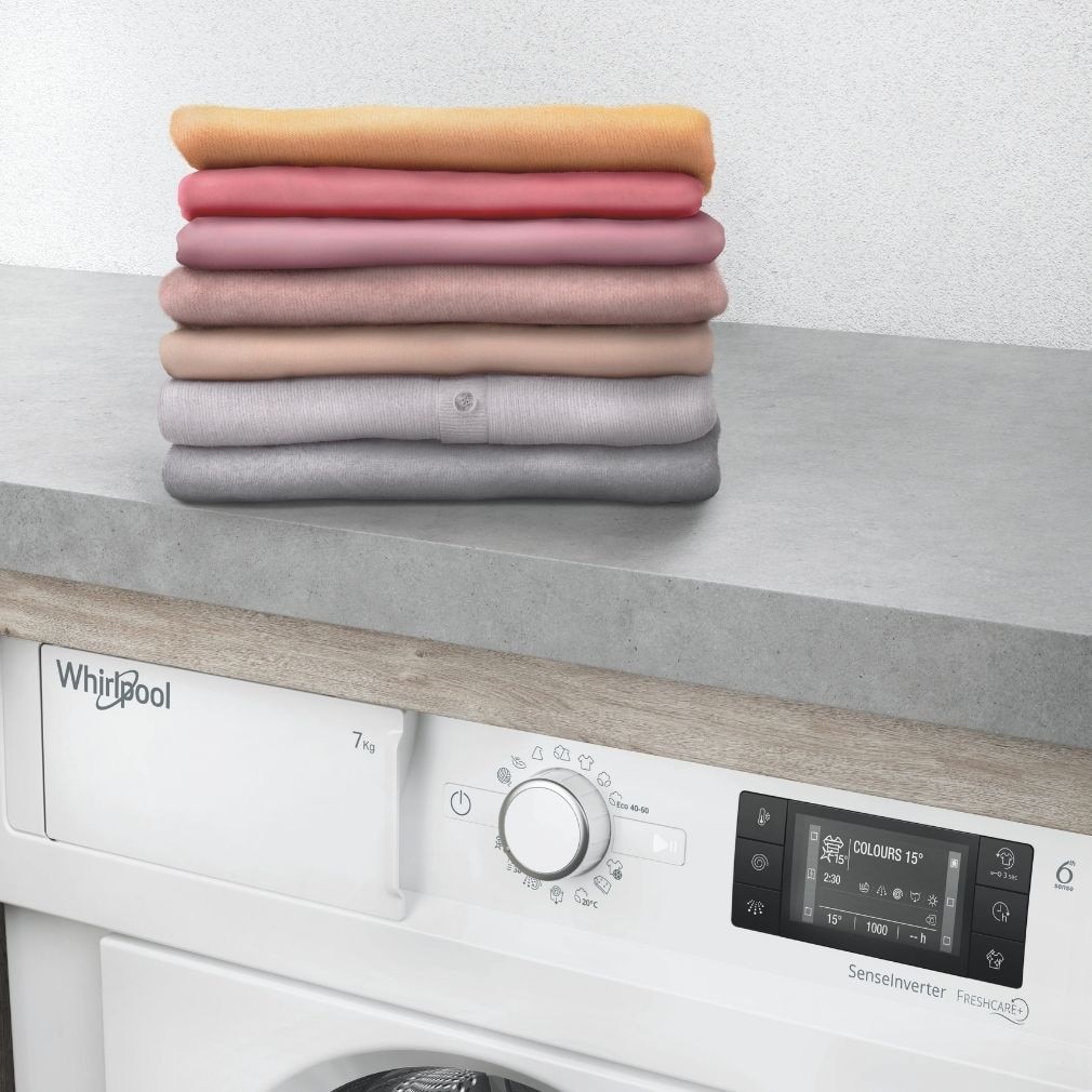 Whirlpool BI WMWG 71483E EU N Masina de spalat cu incarcare frontala incorporata, 7kg, 1400 rpm, 60cm, clasa energetica D, alb