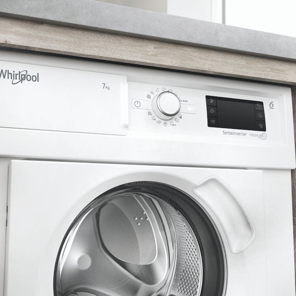 Whirlpool BI WMWG 71483E EU N Masina de spalat cu incarcare frontala incorporata, 7kg, 1400 rpm, 60cm, clasa energetica D, alb