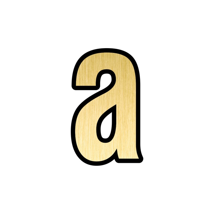 Информационна индикаторна буква A, 5,5 x 3,5 cm, Златист