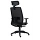 Scaun ergonomic de birou TRAFFIC CHAIRS CONCEPT, mesh NEGRU, sezut NEGRU, spatar si tetiera MESH, brate reglabile, mecanism multiblock, suport lombar reglabil